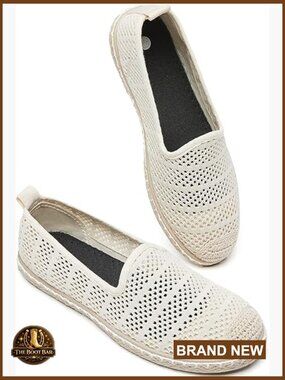 Women's Breathable Mesh Flats Loafers Slip On Shoes Memory Foam Comfort